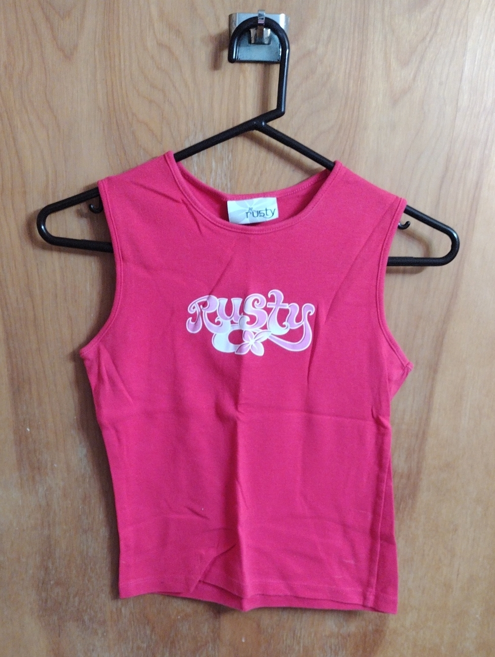 Rusty Brand Women's Bright Pink Graphic Tank Top Size S